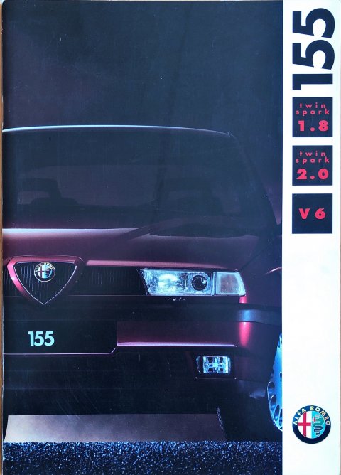 Alfa Romeo 155 nr. 9201-2204, 1992 A4, 48, NL year 1992 folder brochure