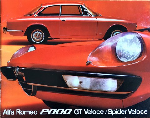 Alfa Romeo 2000 GT Veloce : Spider Veloce nr. 719A61, 1971 22,0 x 28,0, 24, NL year 1971 folder brochure