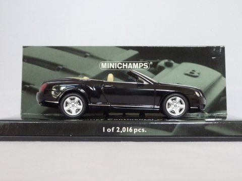 Bentley Continental GTC, 2006, zwart, Minichamps, 436 139030