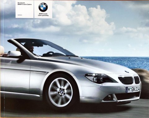 BMW 6-serie cabriolet (E63) 411 006 113 65 NL 2004 (1:04) folder brochure