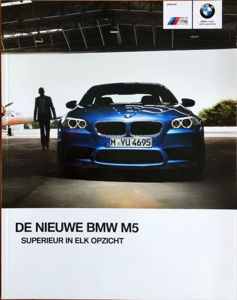 BMW M5 sedan nr. 411 015 041 65, 2012 (1:12) 23,0 x 29,0, 48, NL year 2012 folder brochure