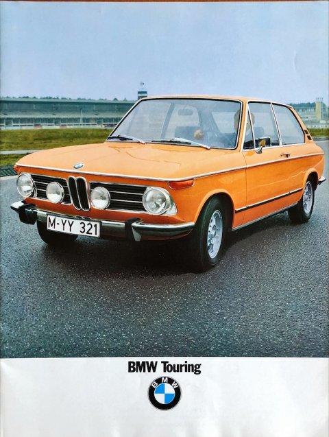 BMW Touring 1602, 2000, 2000tii nr. 99 99 9 990 718, 1971 24,0 x 32,0, 16, NL year 1971 folder