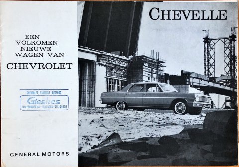 Chevrolet Chevelle nr. 11003, jaren 60 21,0 x 29,7, 4, NL year jaren 60 folder brochure
