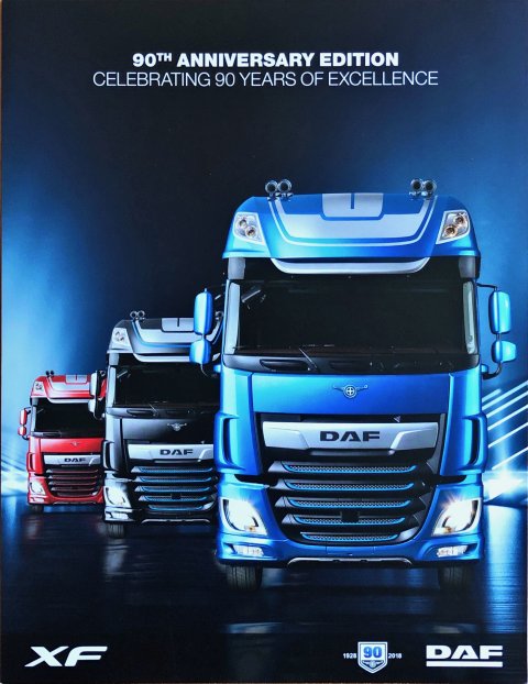 DAF XF 90th Anniversary Edition nr. HQ-GB:0118, 2018-01 21,5 x 28,0, 6, EN year 2018 folder brochure