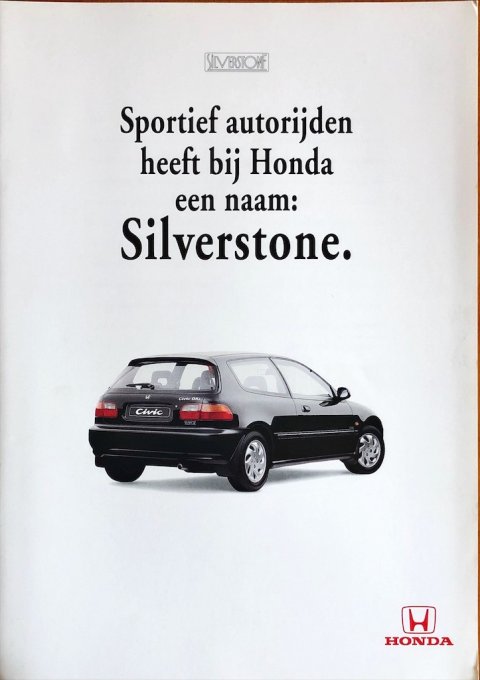 Honda Civic Silverstone 1.5i nr. -, midden jaren 90 NL midden j folder brochure (1)