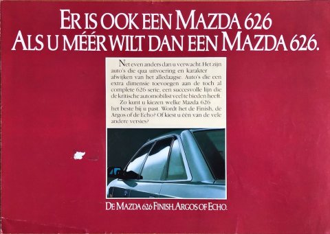 Mazda 626 Finish, Argos, Echo nr. -, - NL - folder brochure