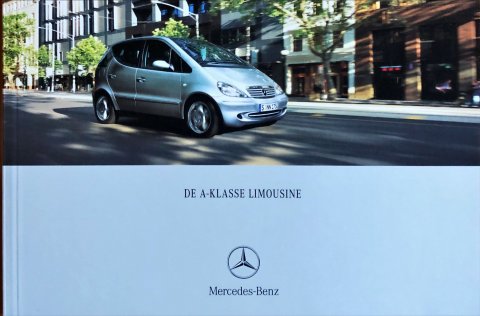 Mercedes A hatchback W168 nr. 1406-07-00, 2001-01 17,0 x 25,0, 64, NL year 2001 folder brochure