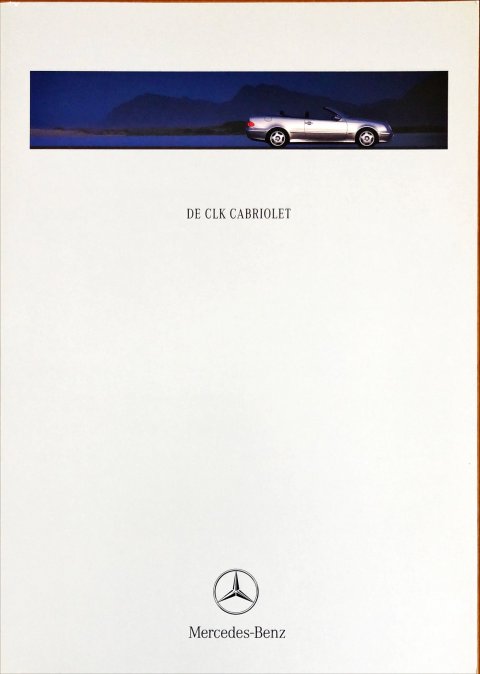Mercedes CLK cabriolet A208 nr. 0402-07-01, 1999-12 A4, 54, NL year 1999 folder brochure