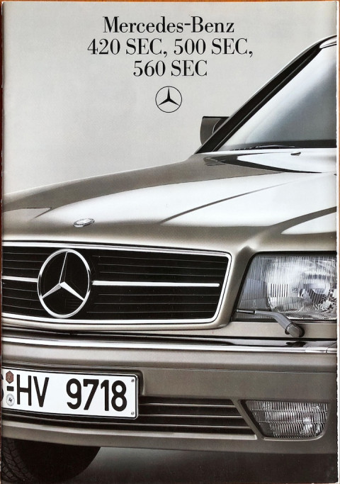 Mercedes S klasse Coupé SEC nr. 0902 07 03, 1986 12 A4, 36, NL year 1986 folder brochure