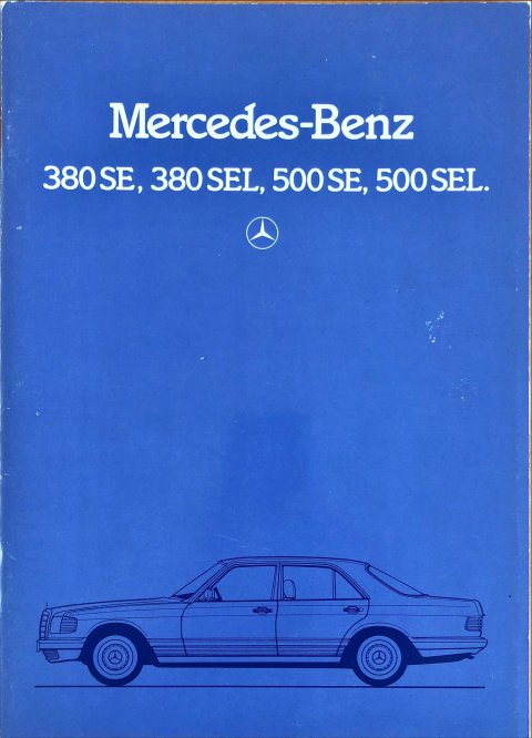Mercedes S-klasse W126 (380 SE, 380 SEL, 500 SE en SEL) nr. 0700-07-02, 1981-08 A4, 58, NL year 1981 folder brochure