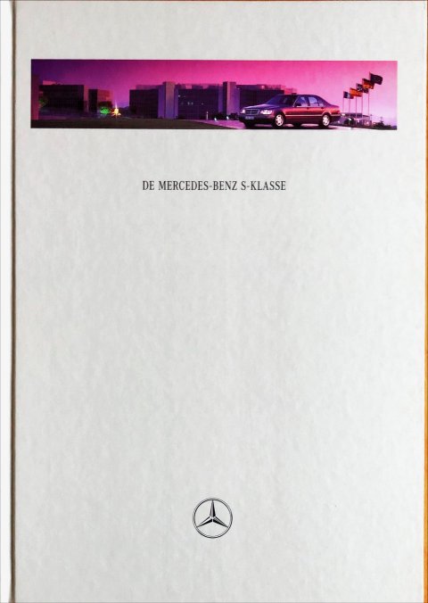 Mercedes S-klasse W140 nr. 0605-07-05, 1997-05 A4 boek, 58, NL year 1997 folder brochure