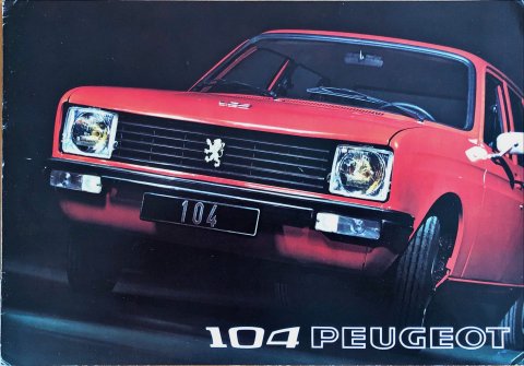 Peugeot 104 nr. -, 1972-07 21,0 x 29,7, 16, NL year 1972 folder brochure