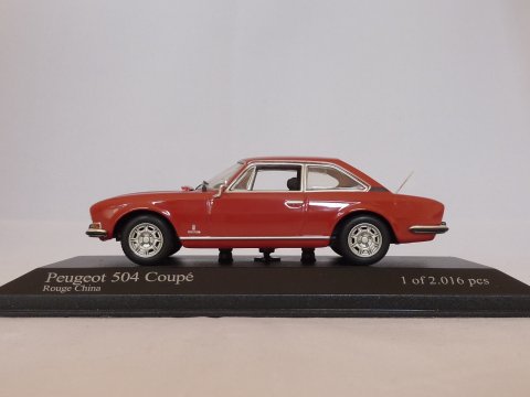 Peugeot 504 Coupe, 1974, rood, Minichamps, 400 112121