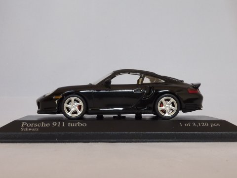 Porsche 911 - 996.1 Coupe Turbo, 2000-2005, zwart, Minichamps, 430 069309 