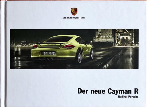 Porsche Cayman R nr. WSLS1201000210 DE:WW, 2010-09 DE 2010 folder brochure