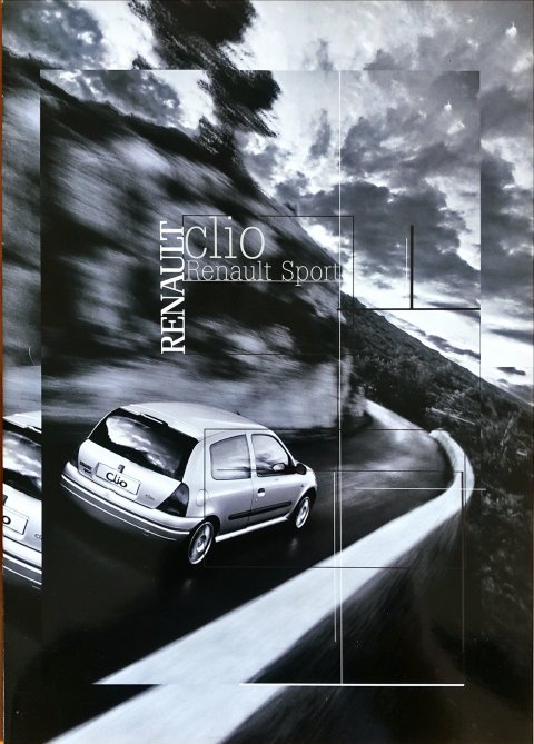 Renault Clio Sport nr. 20 I21 BA, 2000-03 A4, 12, NL year 2000 folder brochure