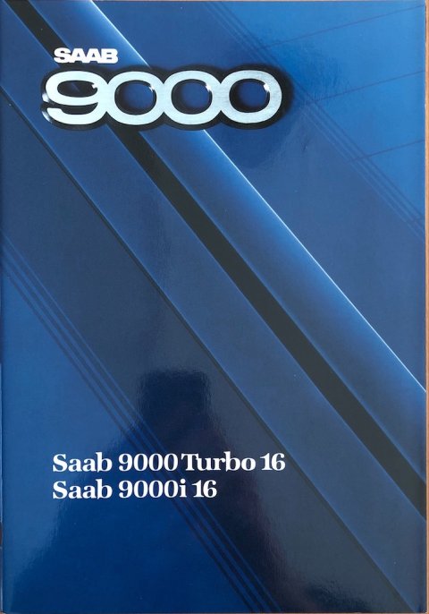 Saab 9000 turbo 16 : 9000i 16 nr. 225219, 1986 (mj. 1987) A4, 60, NL year 1986 folder brochure (1)