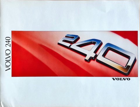 Volvo 240 nr. MS:PV 2827-88, 1987 (mj. 1988) 21,5 x 28,0, 38, NL year 1987 folder brochure (1)