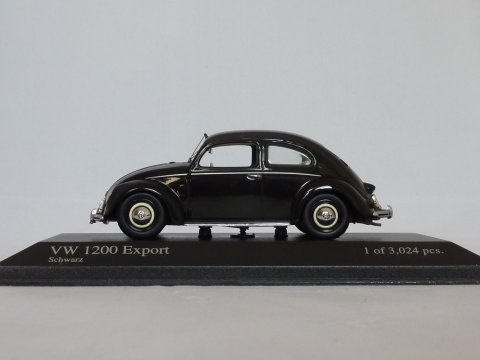 VW Type 1 Kever 1200 Export, 1951, zwart, Minichamps, 400 051200 website