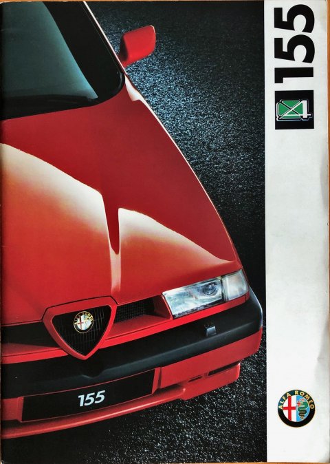 Alfa Romeo 155 Q4 nr. 9206-2304, 1992-06 A4, 40, NL year 1992 folder brochure