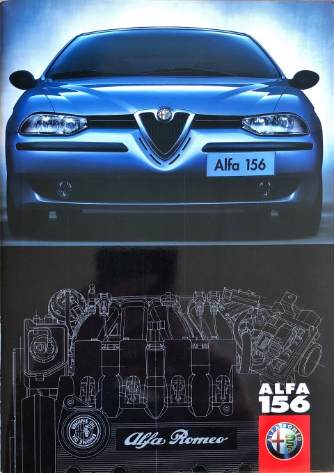 Alfa Romeo 156 nr. 02.9.2435.22, 1999-02 A4, 44, NL year 1999 folder brochure