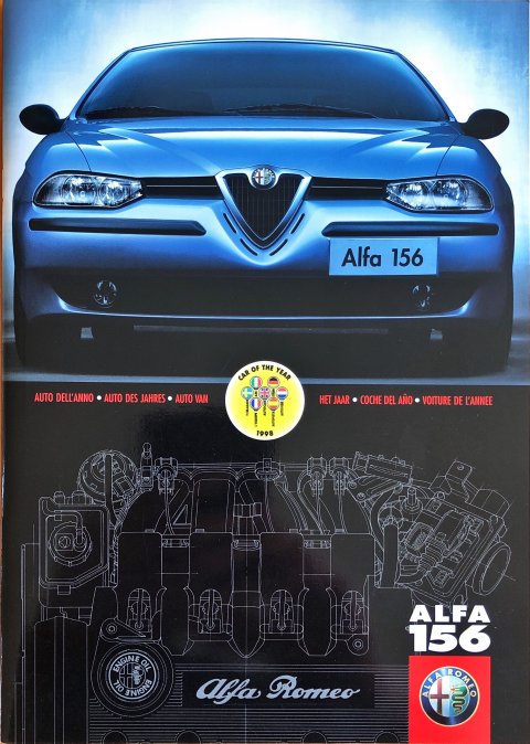 Alfa Romeo 156 nr. 04.9.9197.22, 1998-02 A4, 48, NL year 1998 folder brochure