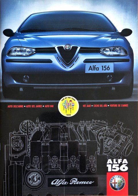 Alfa Romeo 156 nr. 04.9.9197.22, 1998-09 A4, 48, NL year 1998 folder brochure