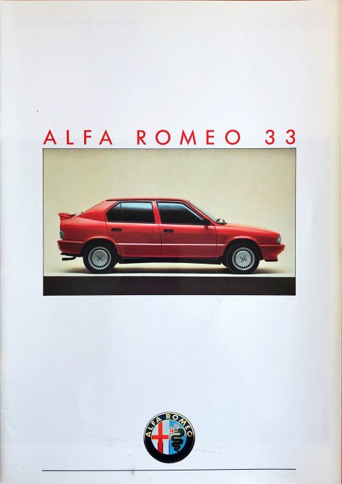 Alfa Romeo 33 nr. 8612 384, 1986 A4, 20, NL year 1986 folder brochure