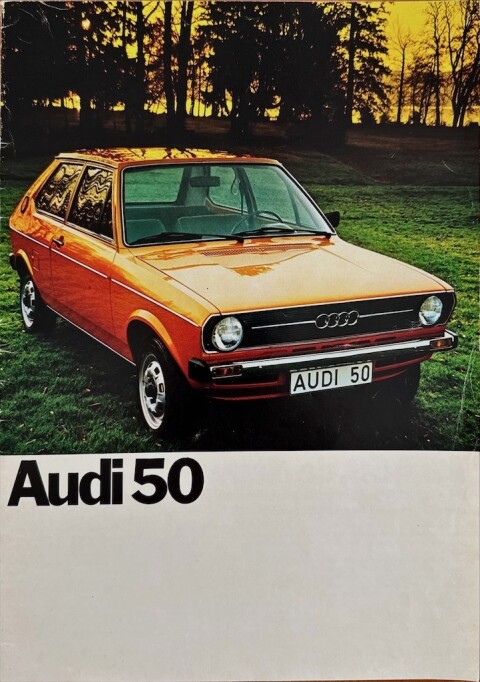 Audi 50 nr. 06520011304160, 1974 08 A4, 20, NL year 1974 folder brochure