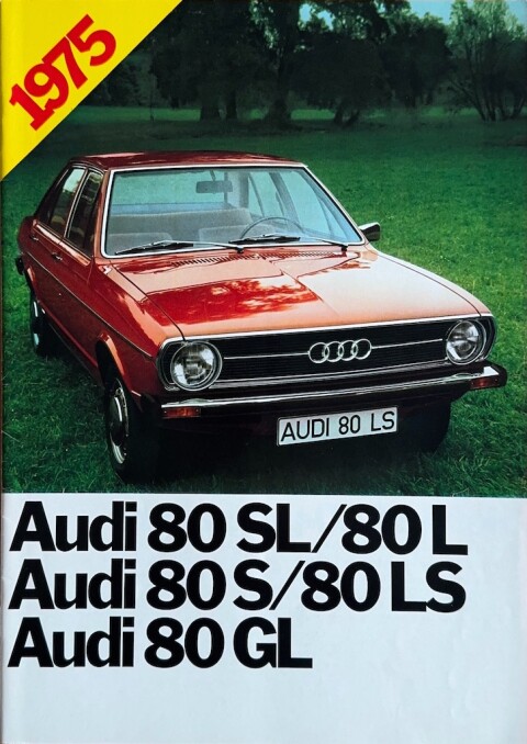 Audi 80 type B1 nr. 0652 001 13 00 160, 1974 08 A4, 24, NL year 1974 folder brochure
