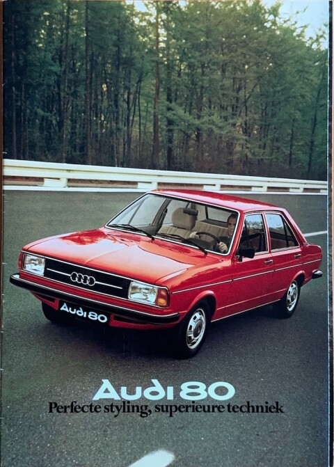Audi 80 type B1 nr. 699:119.002.33, 1976 08 A4, 24, NL year 1976 folder brochure
