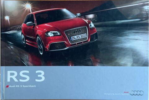 Audi RS 3 Sportback nr. 058:1131.00.09, 2010 12 19,8 x 29,7, 38, DE year 2010 folder brochure