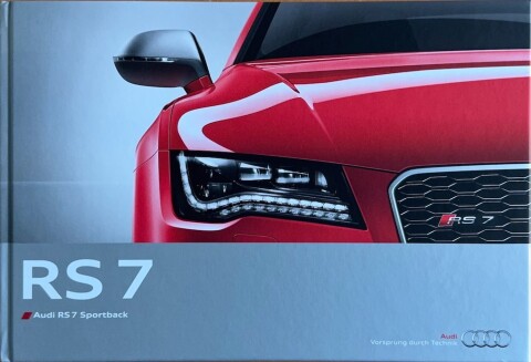 Audi RS 7 nr. 358:1262.00.09, 2013 05 20,2 x 30,0 (book), 70, DE year 2013 folder brochure
