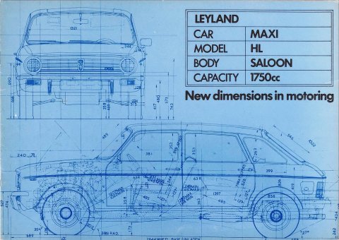 Austin / Morris Maxi 1750 HL nr. LI95, jaren 70 A4, 8, NL year jaren 70 folder brochure