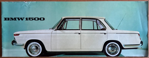 BMW 1500 nr. W 227 200, 1962 06 13,5 x 35,5, 20, DE year 1962 folder brochure