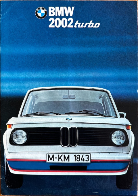 BMW 2002 turbo nr. 332 01 0031, jaren 70 A4, 20, DE year jaren 70 folder brochure
