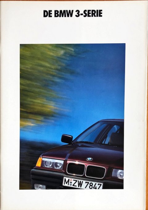 BMW 3-serie sedan (E36) nr. 011 03 22 65, 1990 (2:90) A4, 50, NL year 1990 folder brochure