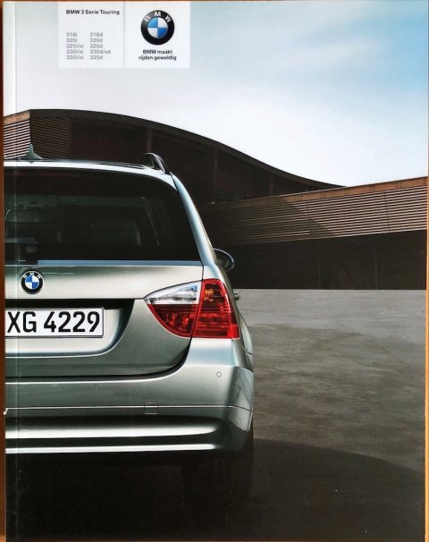 BMW 3-serie touring (E91) nr. 711 003 390 65, 2007 (2:07) 23,0 x 29,0, 68, NL year 2007 folder