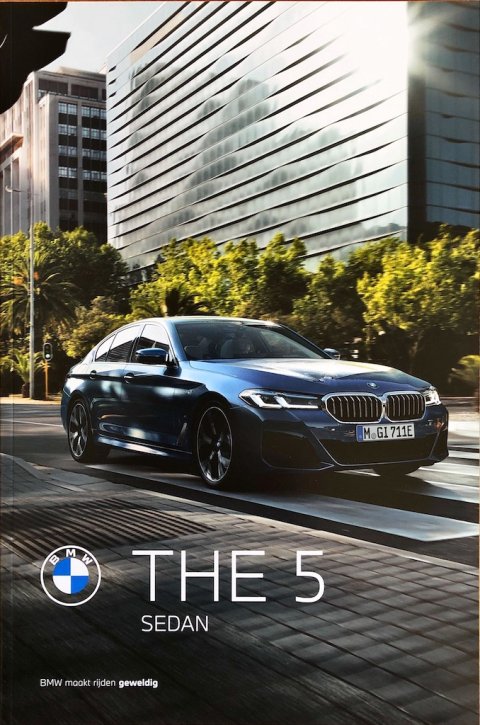 BMW 5-serie sedan (G30) nr. 411 005 050 65, 2021 (1/21) 20,0 x 30,0, 28, NL year 2021 folder brochure