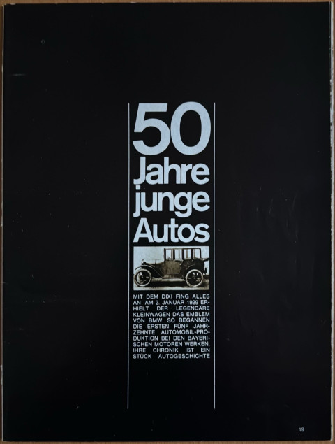 BMW 50 Jahre junge Autos (artikel uit tijdschrift) nr.  , 1979 21,0 x 28,0, 32, DE year 1979 folder brochure