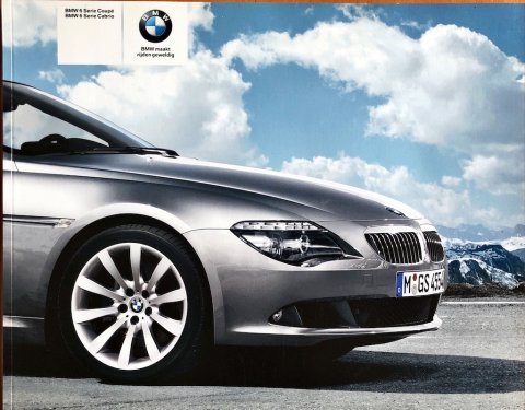 BMW 6-serie cabriolet en coupe (E63) nr. 811 006 164 65, 2008 (2/08) 23,0 x 29,0, 80, NL year 2008 folder brochure
