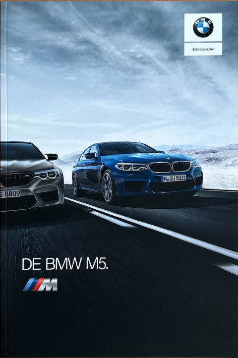 BMW M5 nr. 411 005 115 64, 2019 (1:19) 20,0 x 30,0, 28, BE NL year 2019 folder brochure