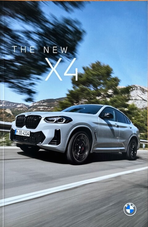 BMW X4 nr. 411 004 390 64, 2021 (1:22) 20,0 x 30,0, 64, BE NL year 2021 folder brochure
