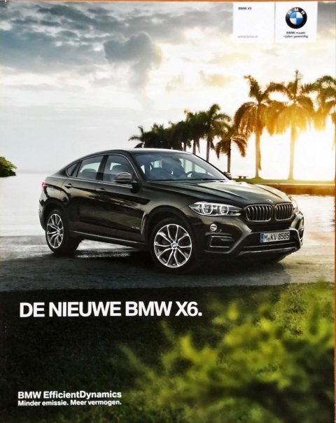 BMW X6 nr. 411 006 175 65, 2014 (2:14) 23,0 x 29,0, 52, NL year 2014 folder brochure (1)