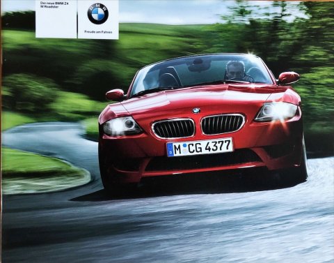BMW Z4 M roadster nr. 611 003 445 10, 2006 (2:06) 23,0 x 29,0, 16, DE year 2006 folder brochure