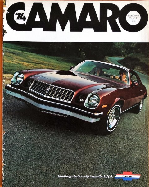 Chevrolet Camaro 74 nr. 2671, 1973-09 EN 1973 redelijk folder brochure