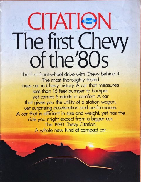 Chevrolet Citation nr. 3907, 1979-08 21,7 x 28,0, 24, EN year 1979 folder brochure