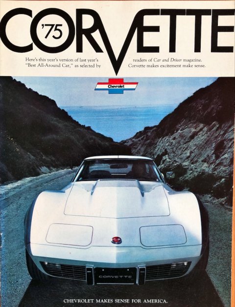 Chevrolet Corvette 75 nr. 3015, 1974-09 EN 1974 folder brochure