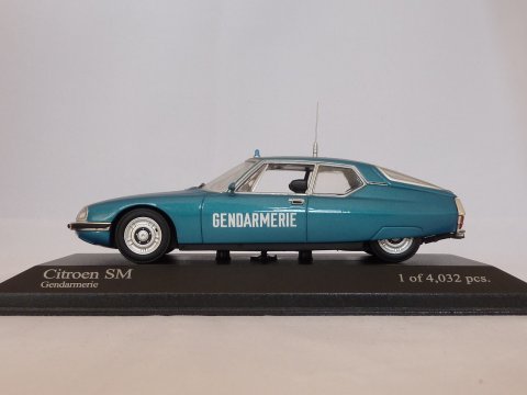 Citroën SM Gendarmerie , 1970, blauw, Minichamps, 400 111090