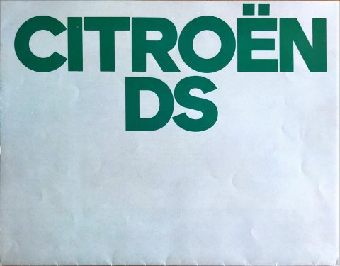 Citroën DS nr. -, 1972-08 21,0 x 27,0, 20, NL year 1972 folder brochure